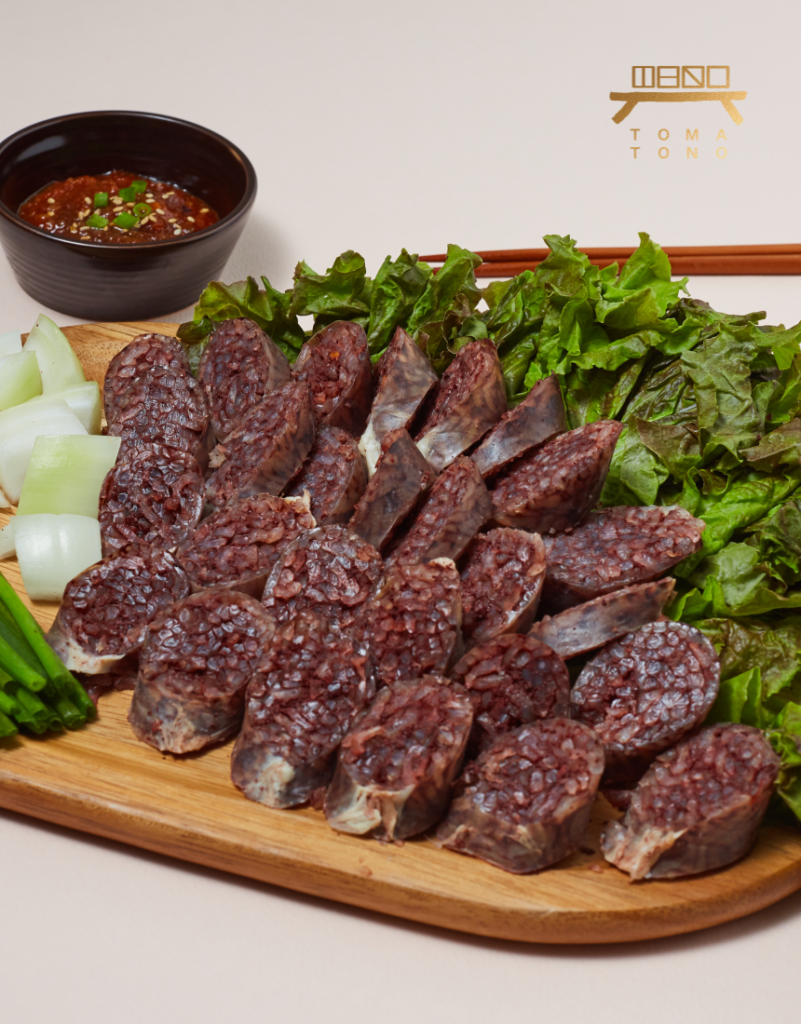 순대 (완조리) korean blood sausage (cooked)