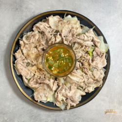 대패삼겹살 숙주찜 Steamed Thin Pork Belly with Bean Sprout